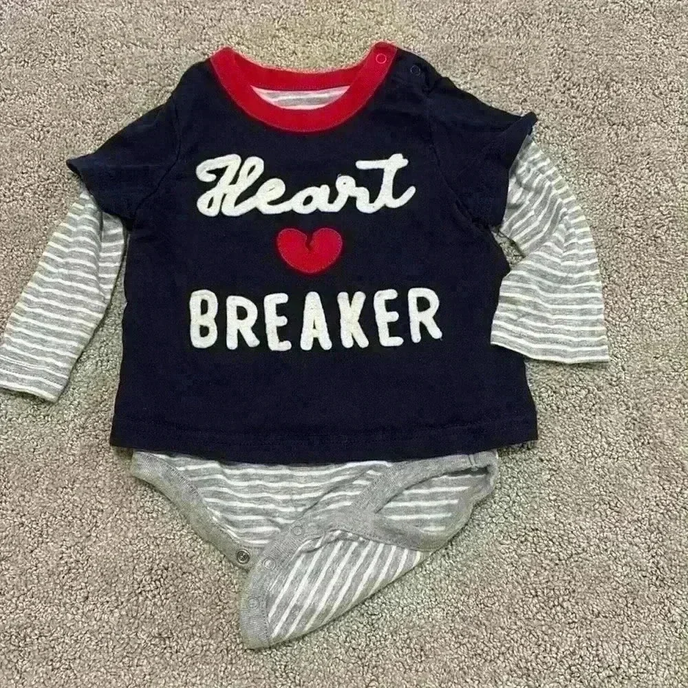 Baby Gap Heart Breaker onesie